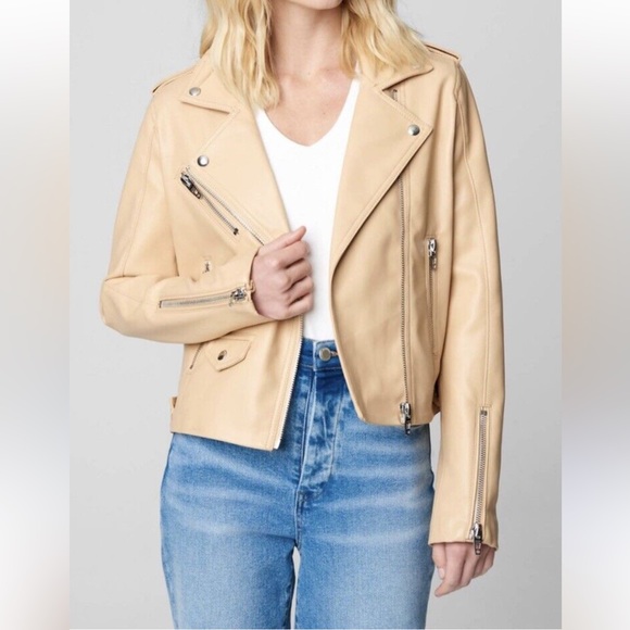 NWT Blank NYC Women’s Moto Semi‎ Fitted Faux Leather Jacket - Picture 1 of 9